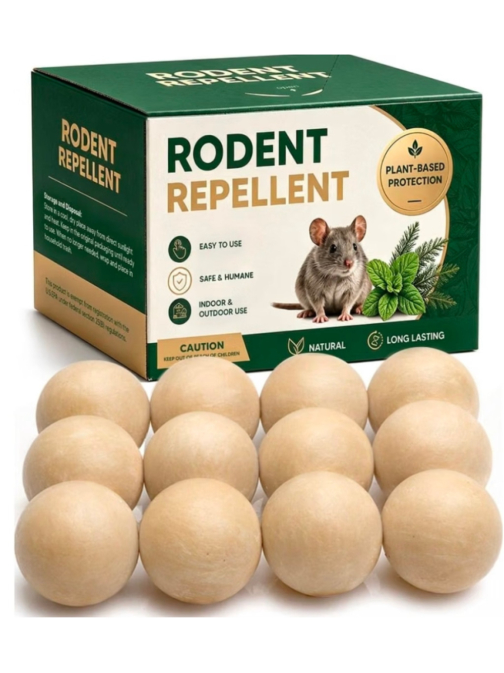Rodent Away Repellent Balls, Mice & Mouse Repellent Indoor-12P
Rat Deterrent .